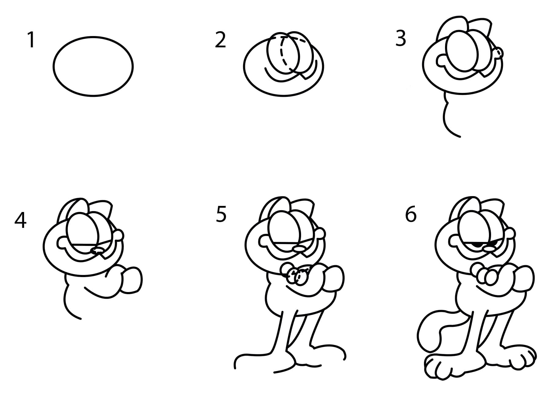 Hvordan Tegne Garfield