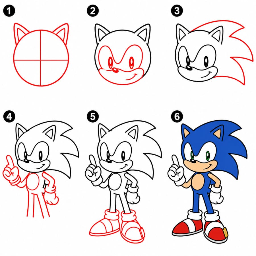 Lydens Hastighet: Slik Tegner Du Sonic the Hedgehog