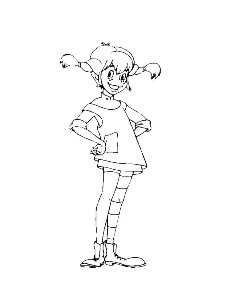Pippi Langstrømpe (10) fargelegging