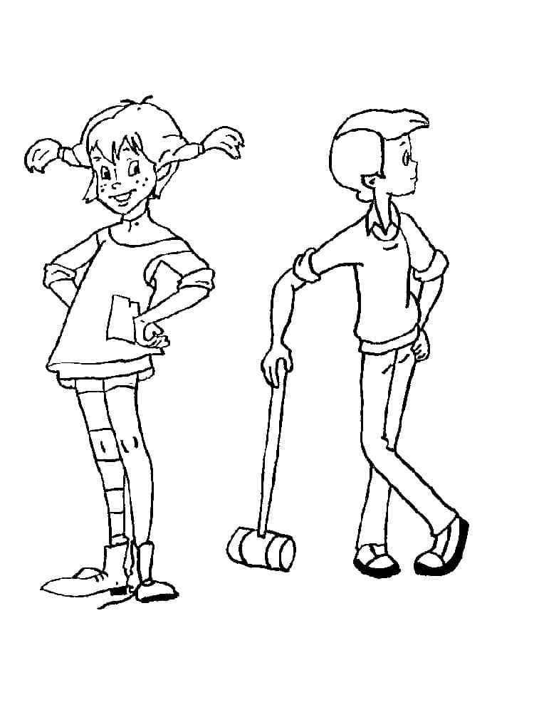Pippi Langstrømpe (14) fargelegging