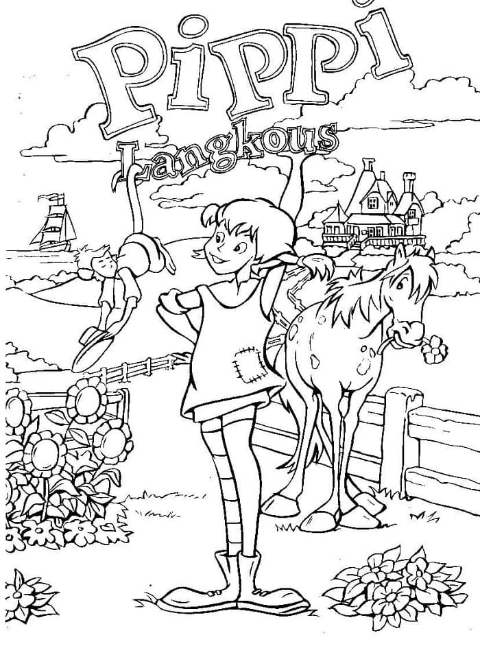 Pippi Langstrømpe (20) fargelegging