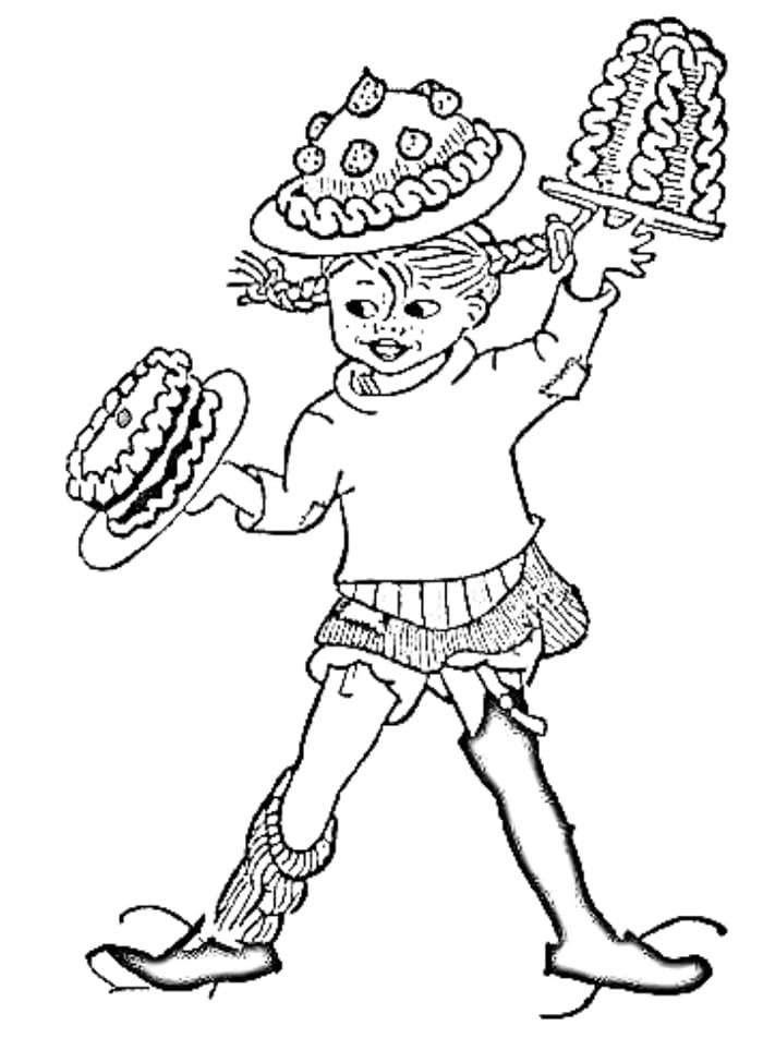 Pippi Langstrømpe (3) fargelegging