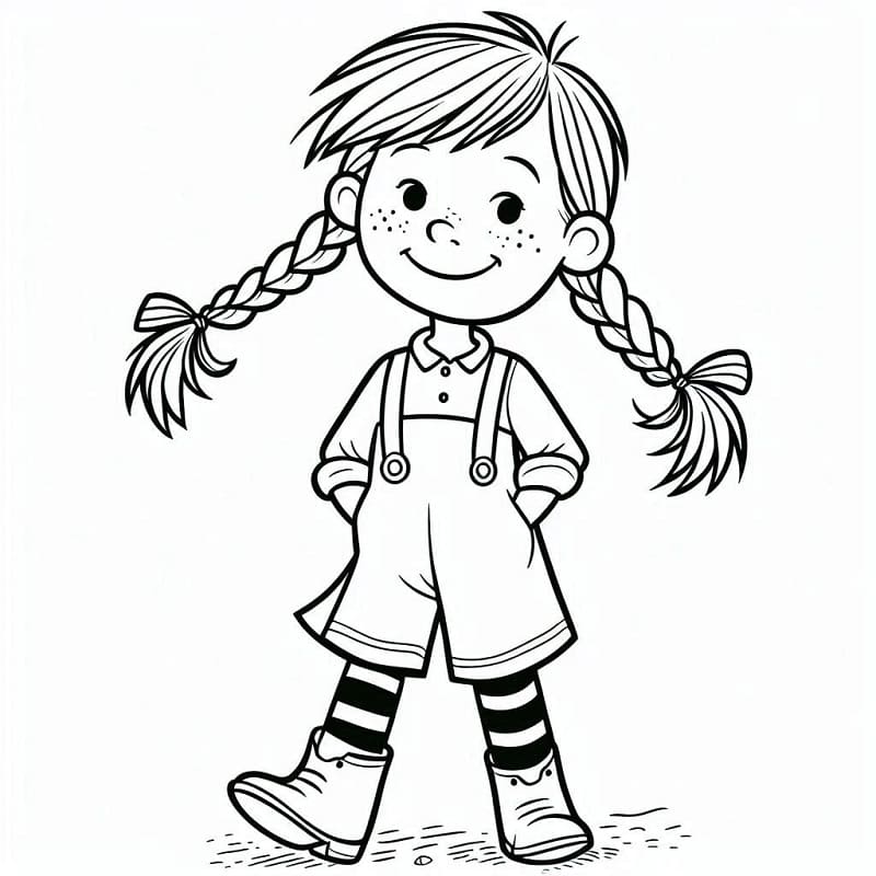 Pippi Langstrømpe (4) fargelegging