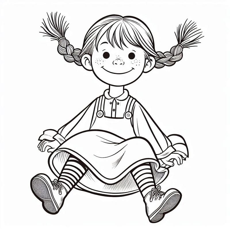 Pippi Langstrømpe (7) fargelegging