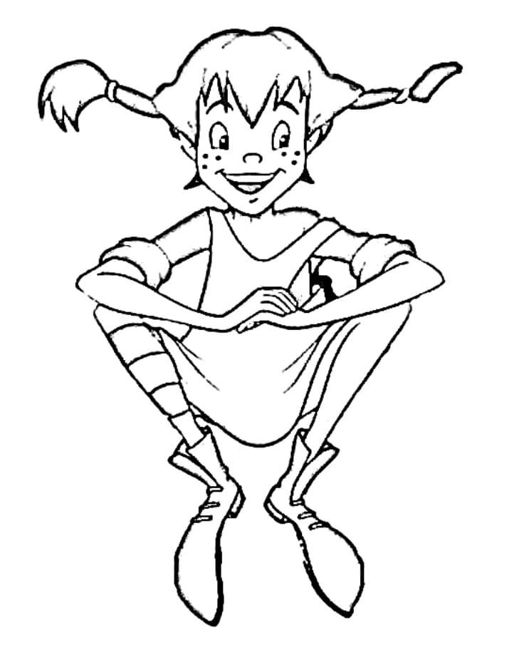 Pippi Langstrømpe (8) fargelegging