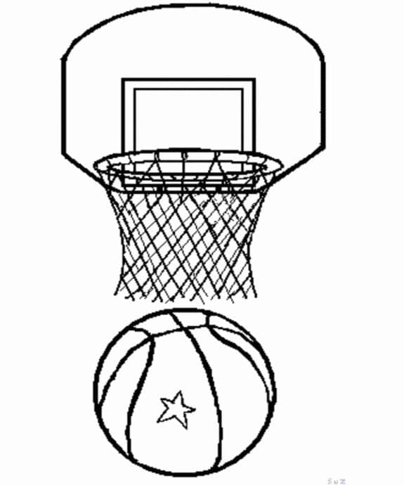 Basketball å fargelegge fargelegging