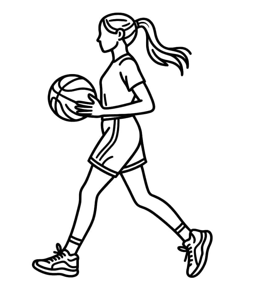 Basketballspiller fargelegging