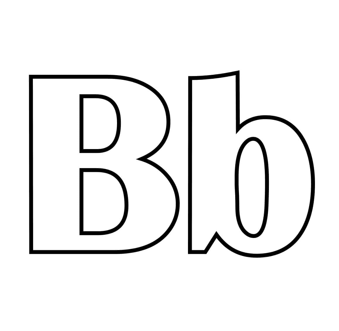 Bokstav B Alfabet fargelegging