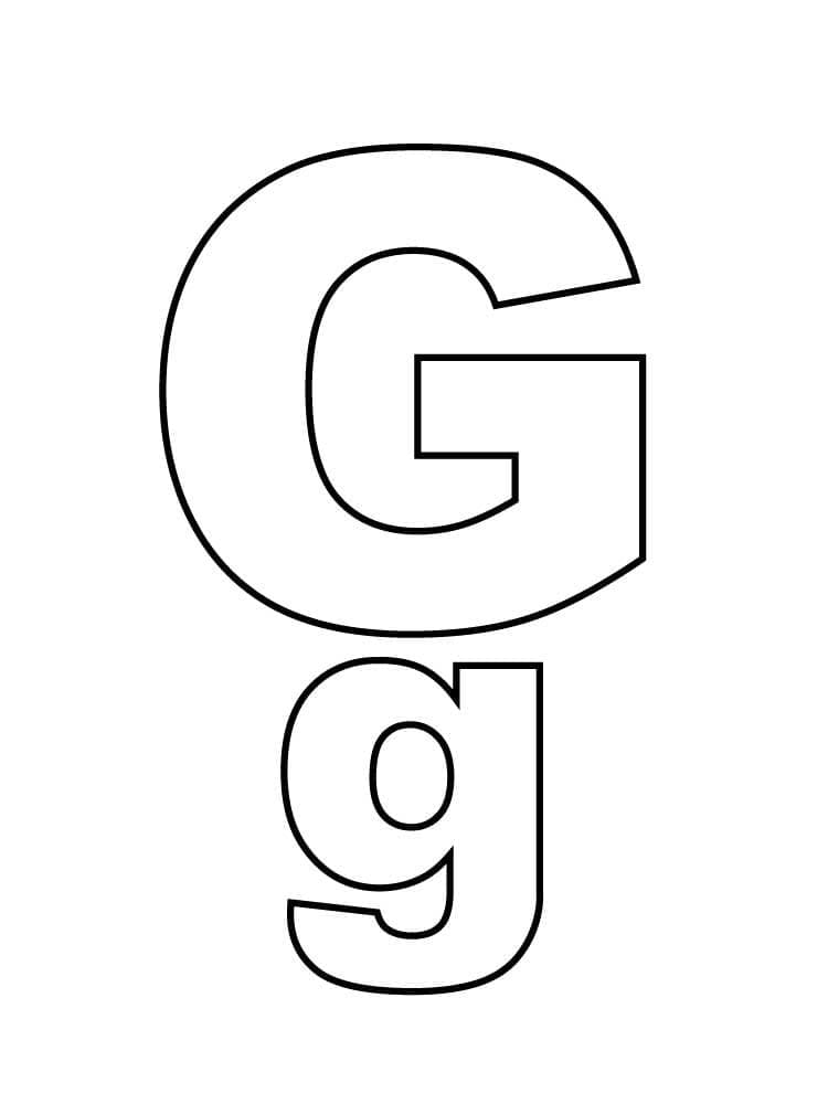 Bokstav G Alfabet fargelegging