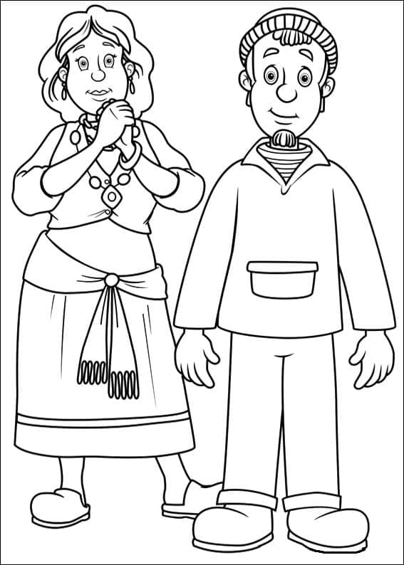 Brannmann Sam (27) fargelegging