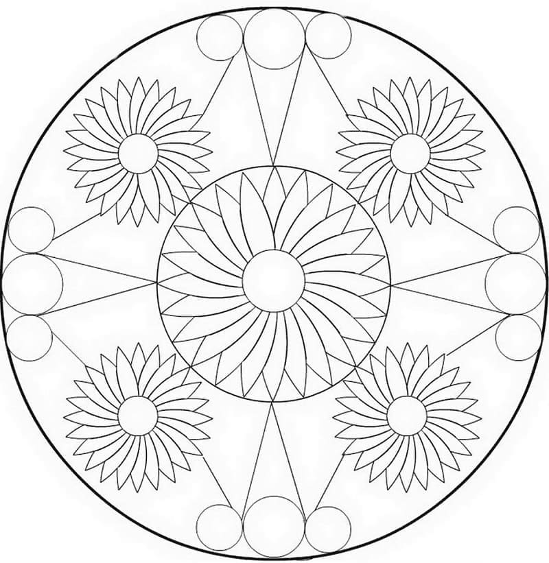Enkel mandala fargelegging