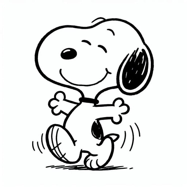Glad Snoopy fargelegging
