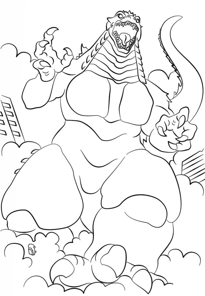 Godzilla (2) fargelegging