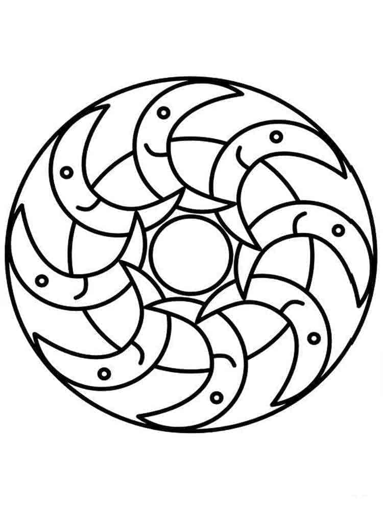 Gratis mandala-bilde fargelegging
