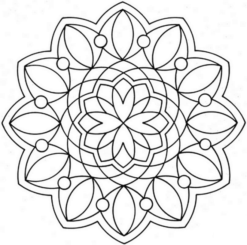 Gratis mandala fargelegging