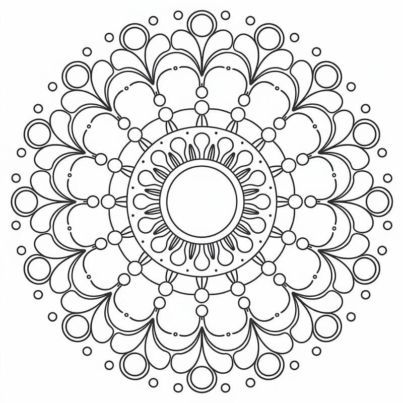 Gratis mandala for barn fargelegging