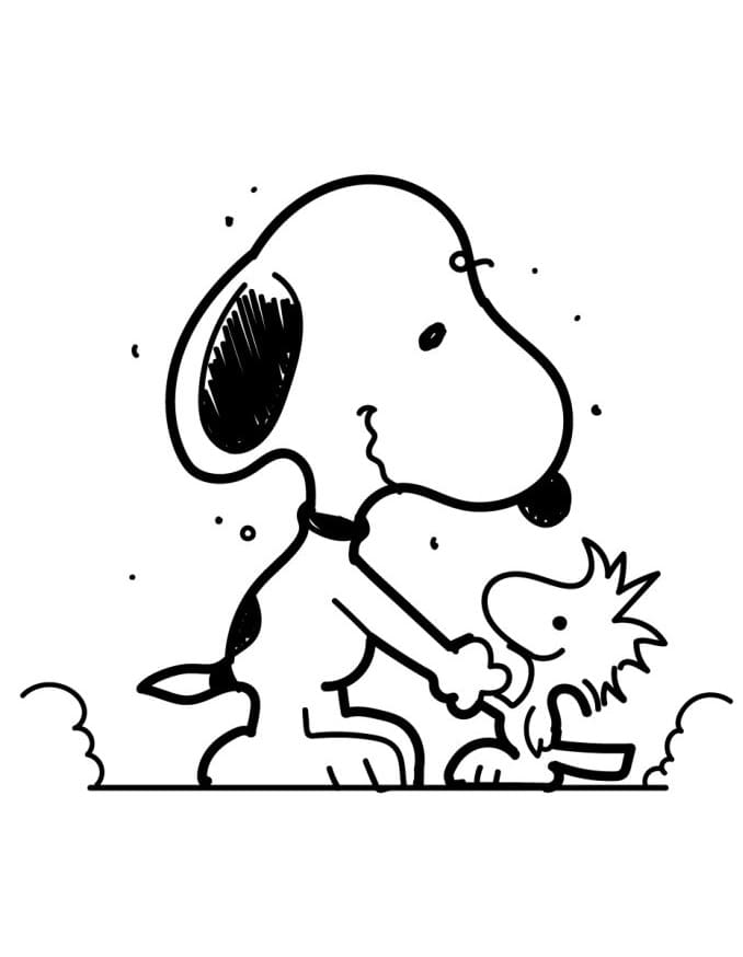 Gratis Snoopy utskrivbar fargelegging