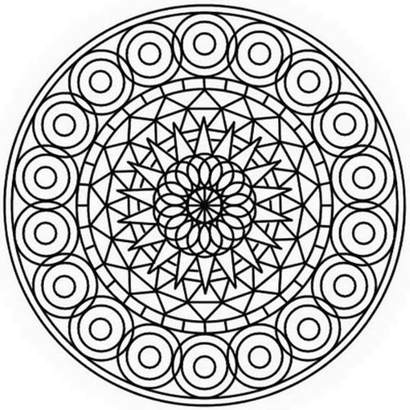 Gratis utskrivbar mandala fargelegging