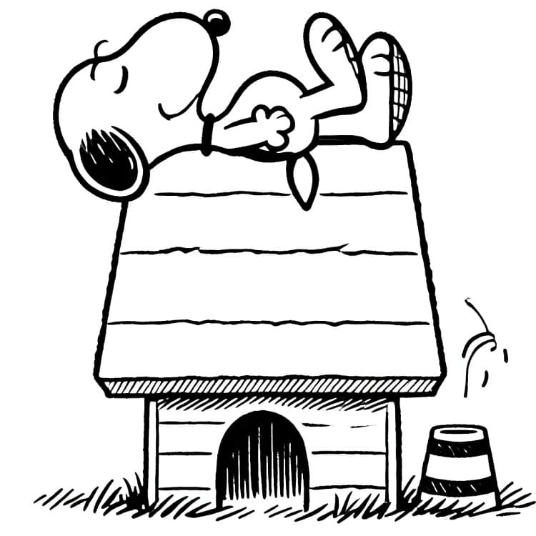 Gratis utskrivbar Snoopy fargelegging