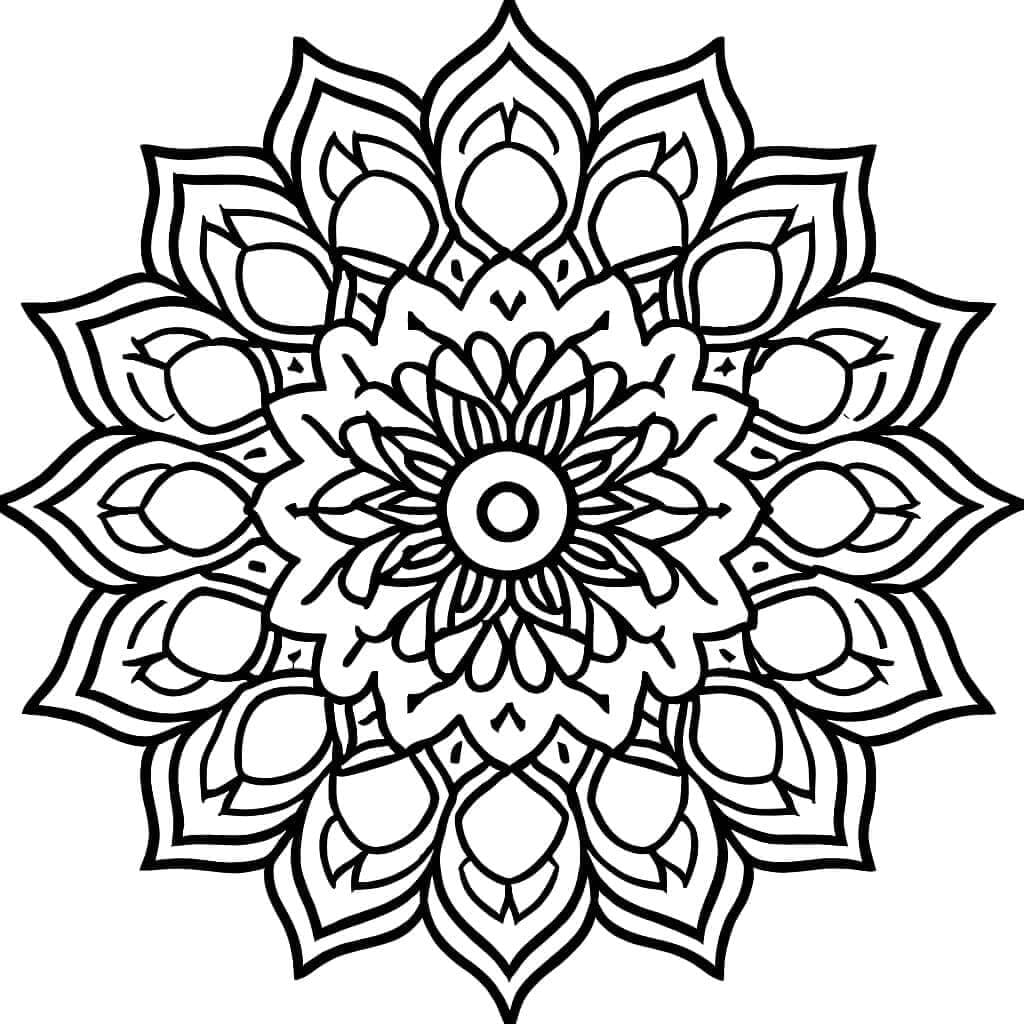 Mandala (20) fargelegging