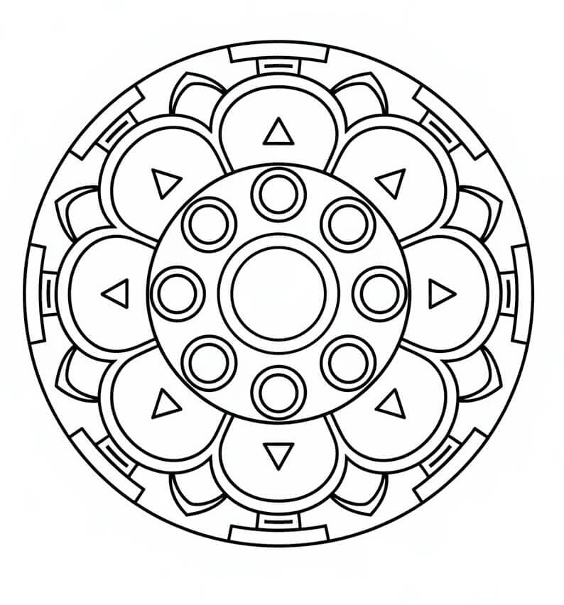 Mandala (22) fargelegging
