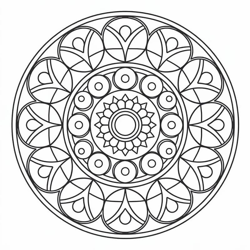 Mandala (24) fargelegging