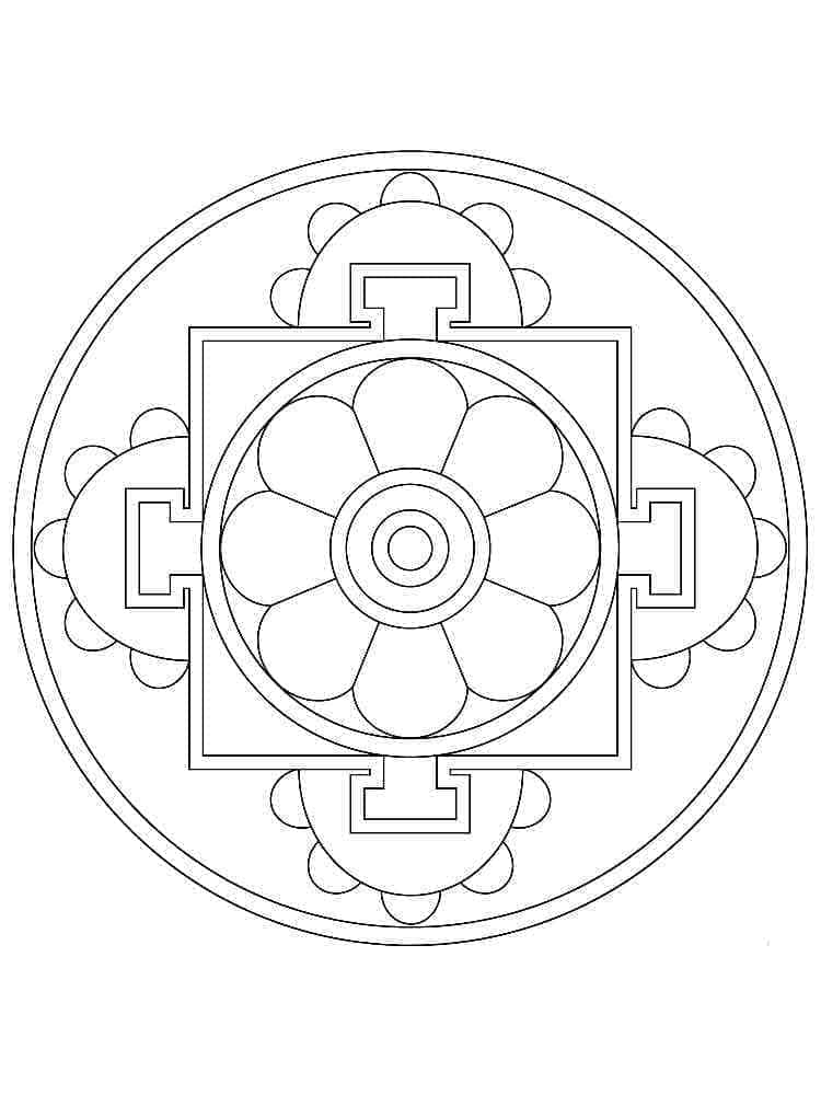 Mandala (4) fargelegging