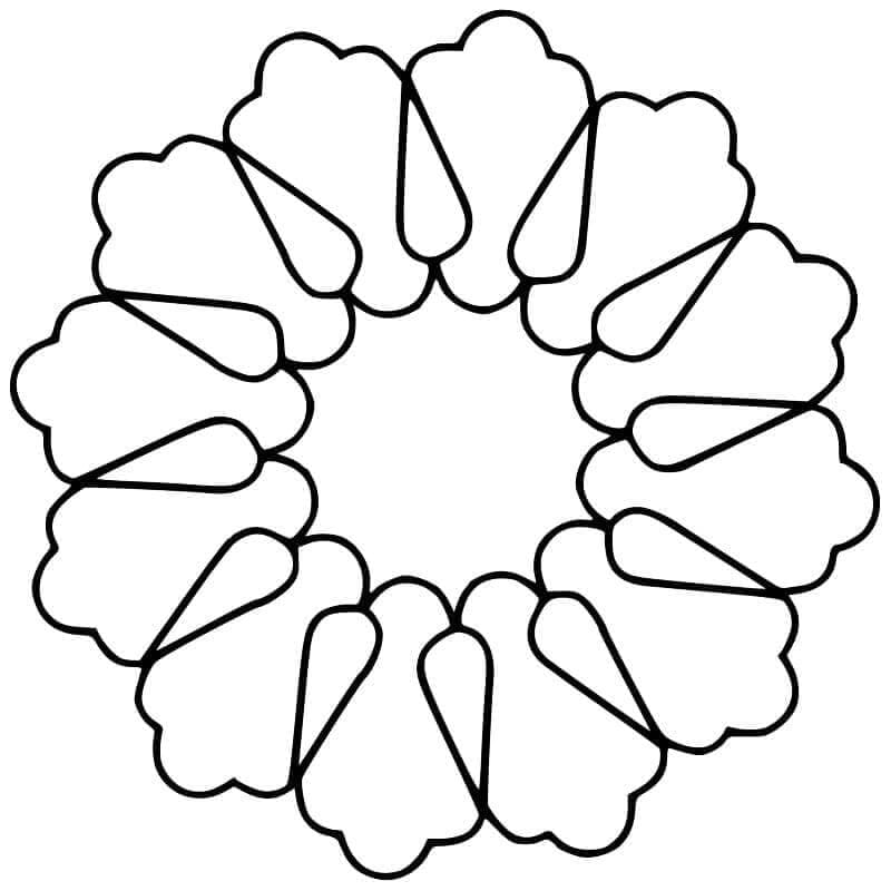 Mandala-bilde fargelegging