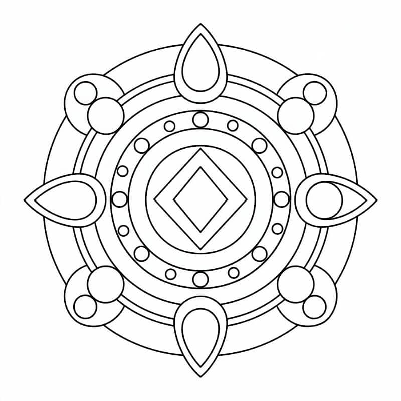Mandala for barn fargelegging