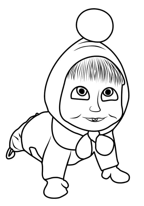 Masha og Mishka (8) fargelegging