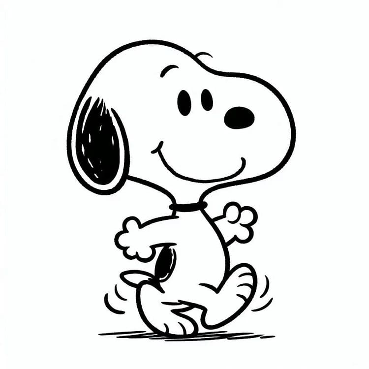 Nydelig Snoopy fargelegging