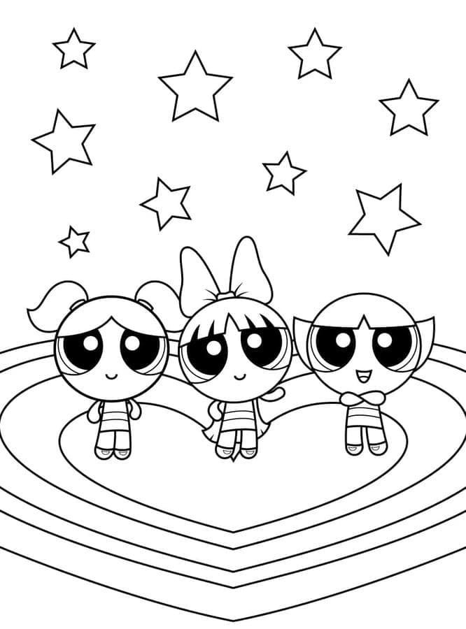 Powerpuffjentene (10) fargelegging