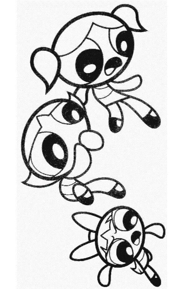 Powerpuffjentene (11) fargelegging