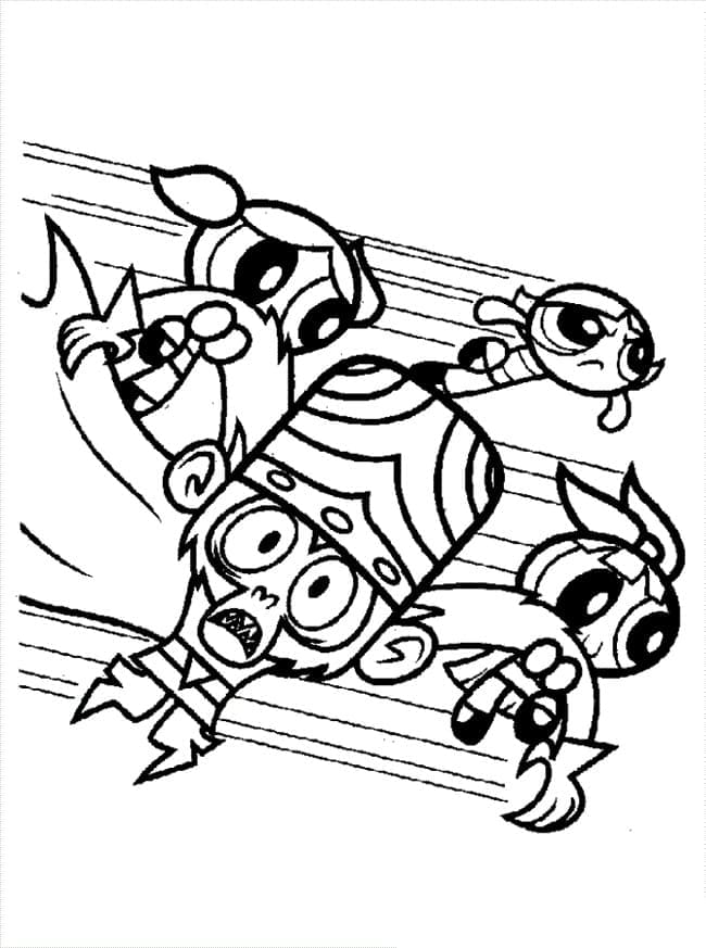 Powerpuffjentene (12) fargelegging