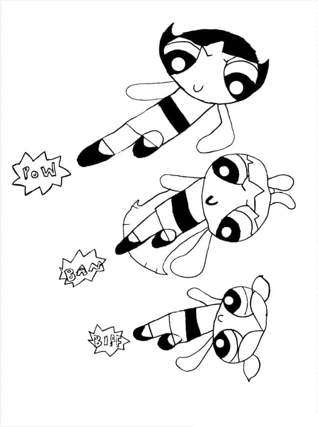 Powerpuffjentene (13) fargelegging