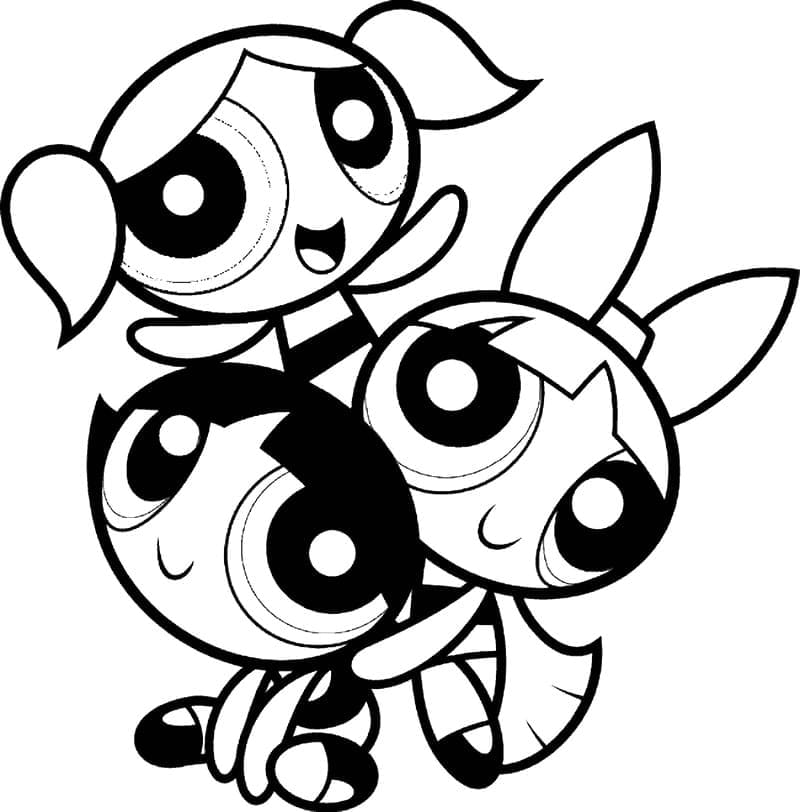 Powerpuffjentene (15) fargelegging
