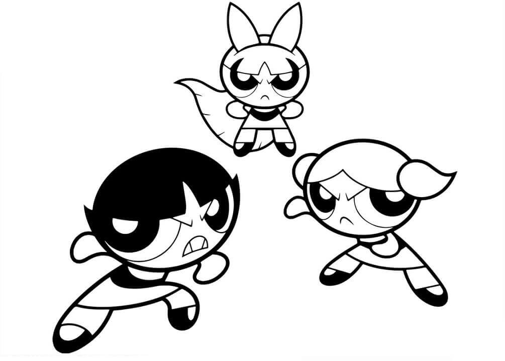 Powerpuffjentene (40) fargelegging
