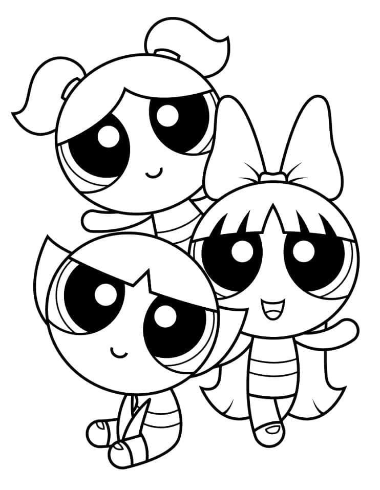 Powerpuffjentene (6) fargelegging
