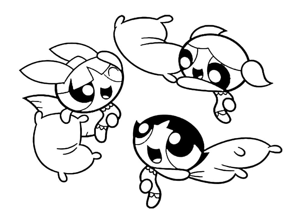 Powerpuffjentene (7) fargelegging