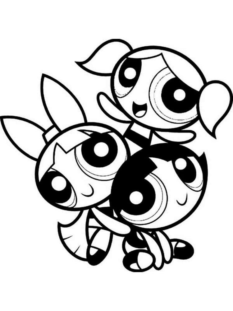 Powerpuffjentene (8) fargelegging
