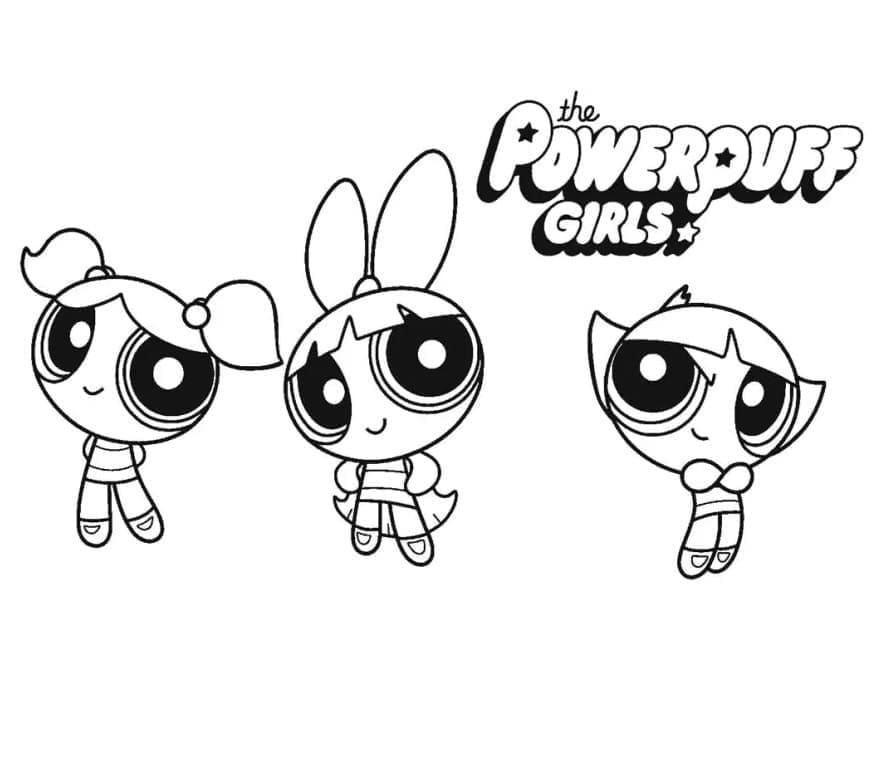 Powerpuffjentene (9) fargelegging