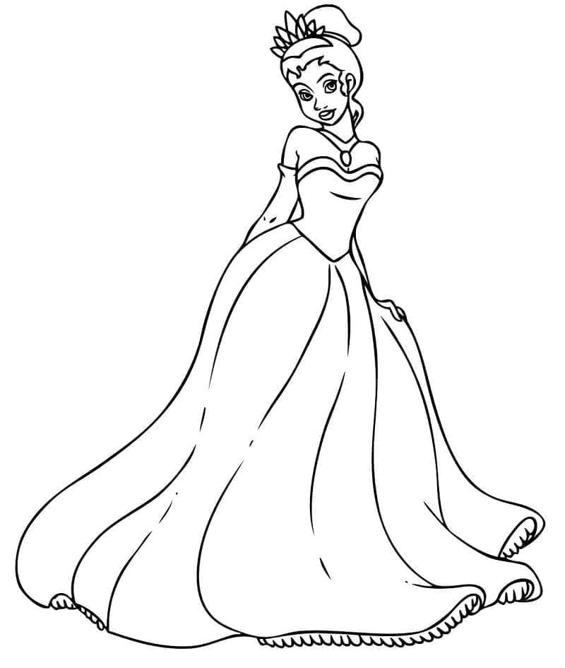 Prinsessen og Frosken (13) fargelegging