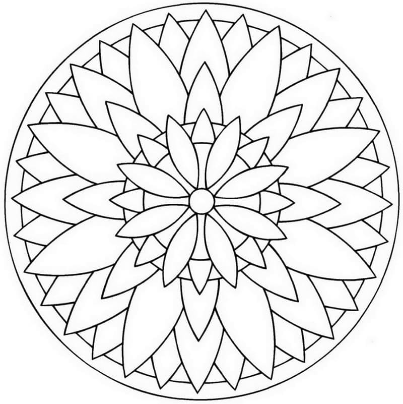 Skriv ut mandala fargelegging