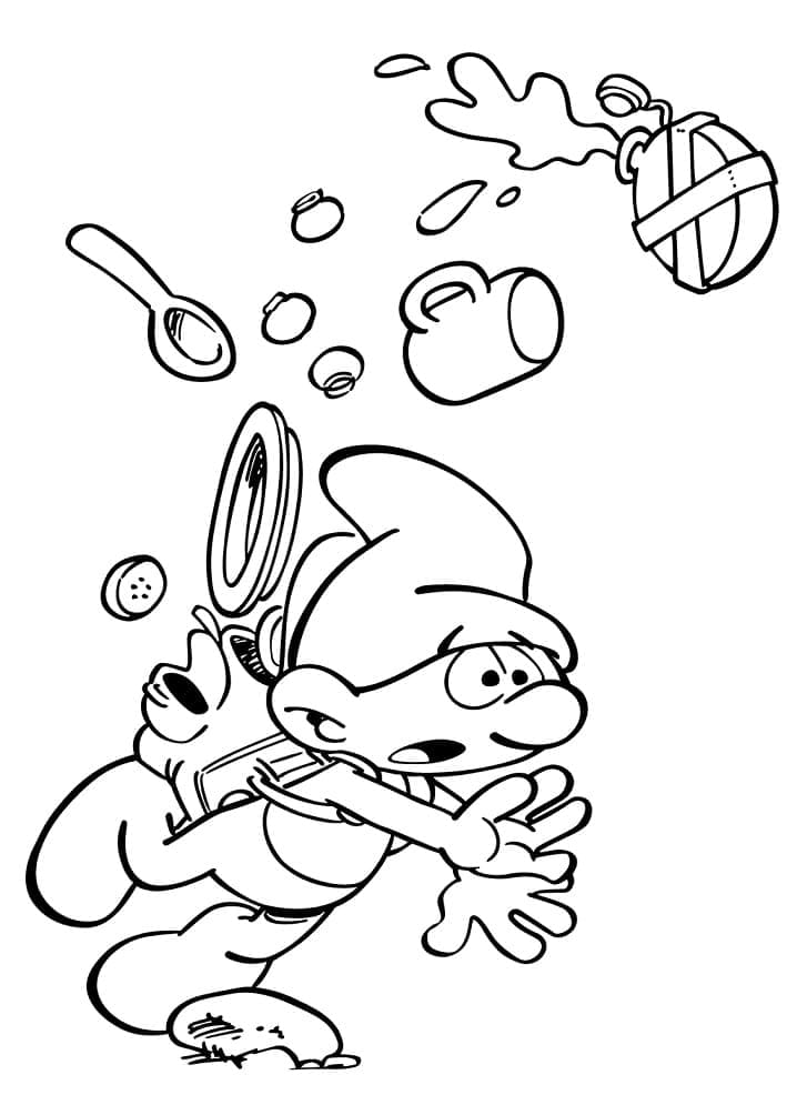 Smurfene (7) fargelegging