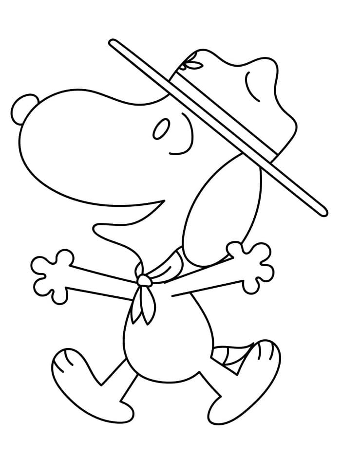 Søt Snoopy fargelegging