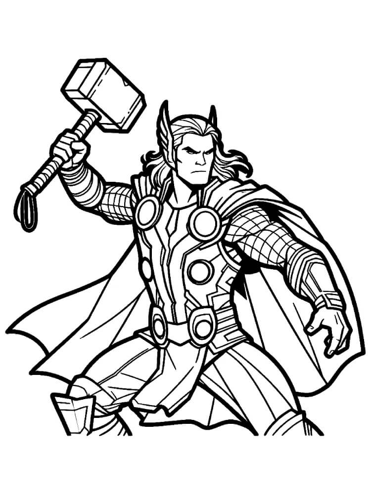 Thor-bilde fargelegging