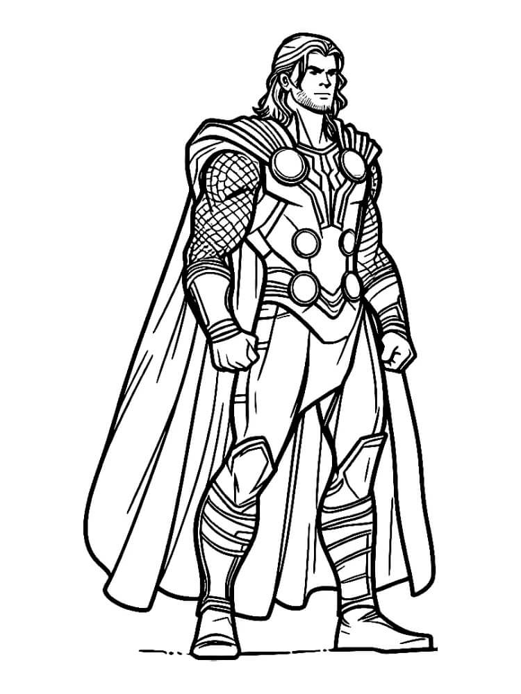 Thor utskrivbar fargelegging