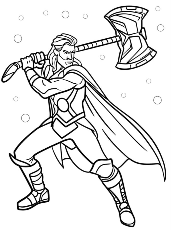 Thor utskrivbar for barn fargelegging