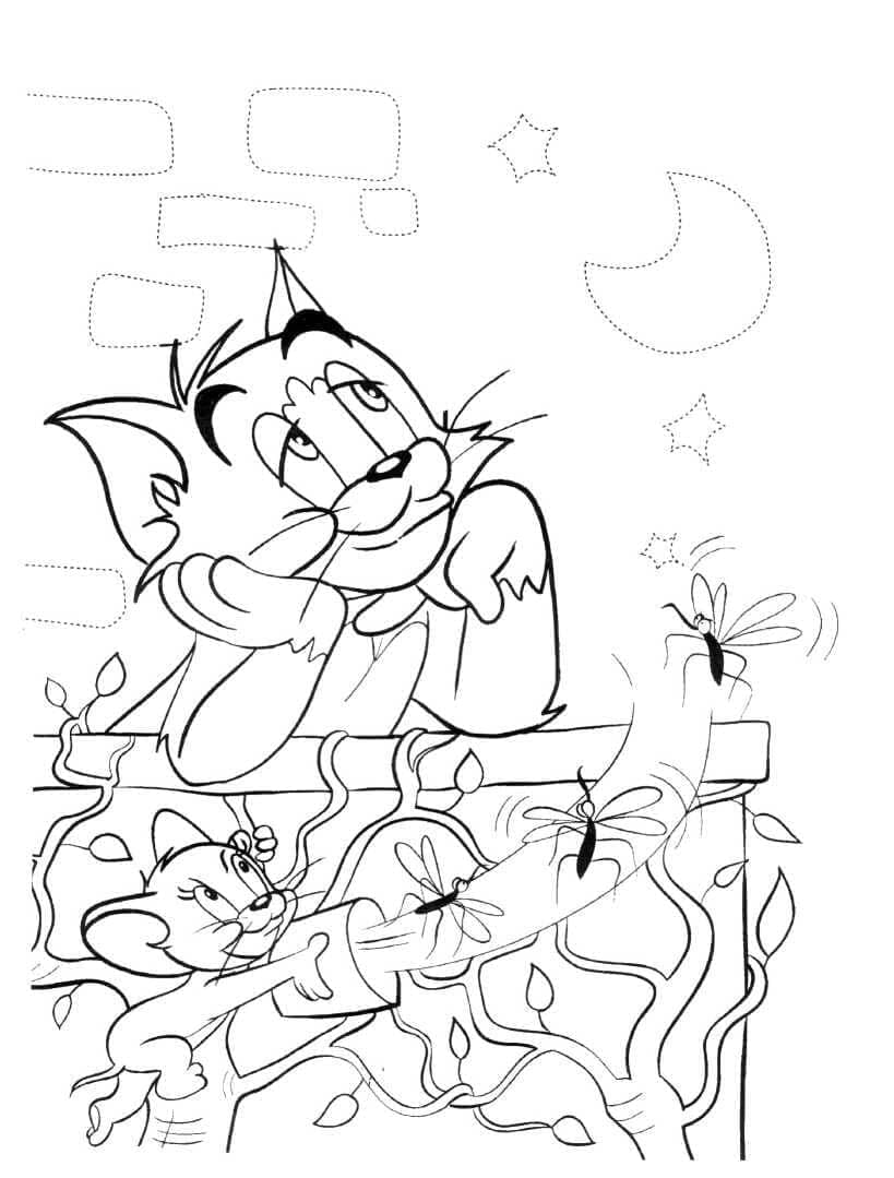 Tom og Jerry (10) fargelegging