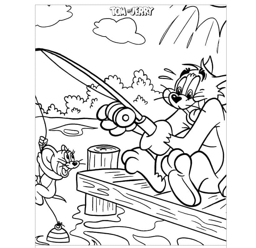 Tom og Jerry (16) fargelegging
